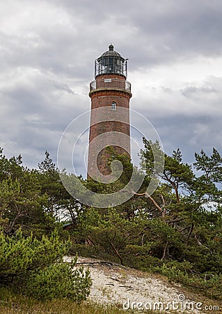 Lighthouse DarÃŸer Ort Mecklenburg-Vorpommern, Germany Stock Photo